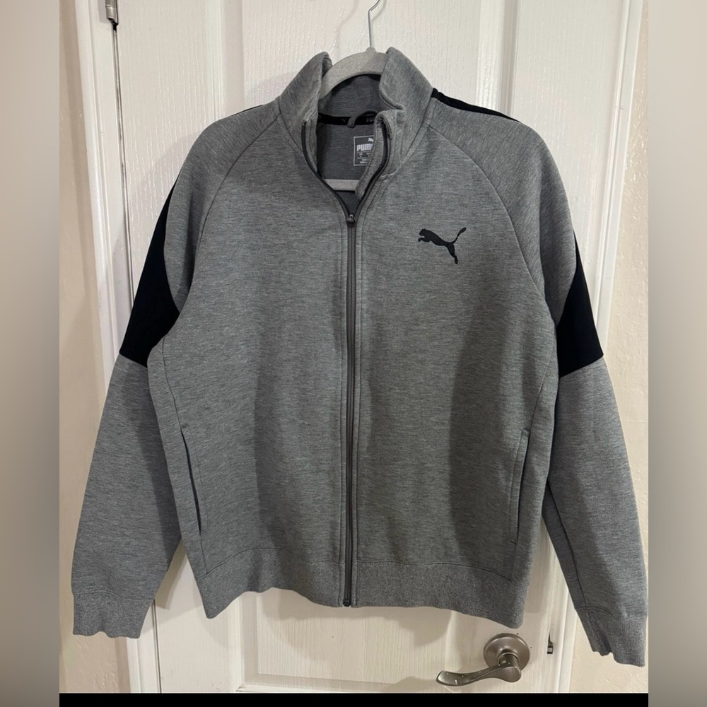 Puma Heather Gray Zip-Up Jacket